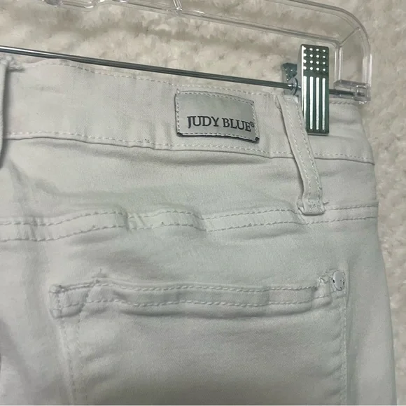 Judy Blue Light White Denim Jeans Size 29 Good Condition Skinny Fit - Picture 5 of 7
